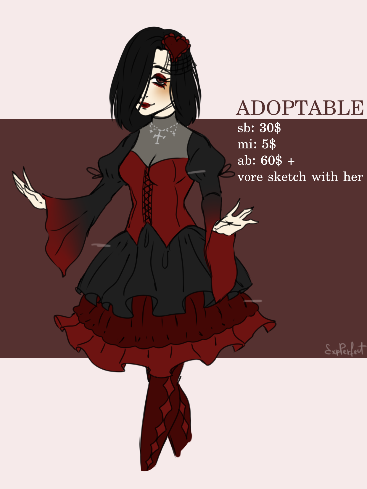 g4 :: [30$ CLOSED] ADOPTABLE AUCTION - GOTHIC by ExpPerfect