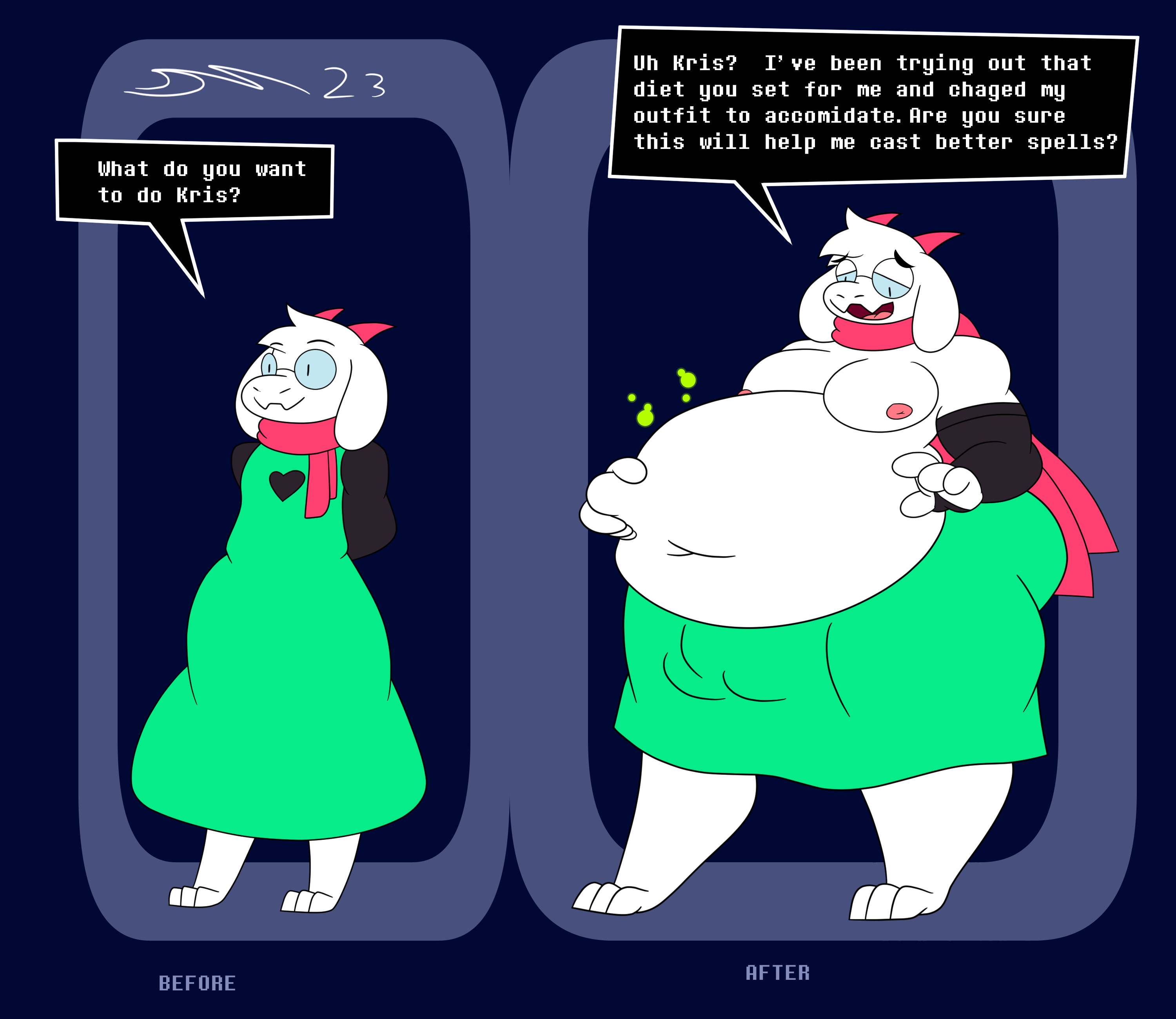 g4 :: Ralsei: Fat and Fluffy by DirtyMac