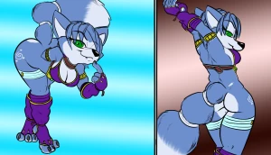 Krystal in Katt's clothes