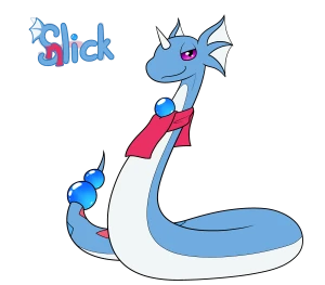 Slick (Dragonair Form) - Reference Sheet
