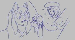 Giant Inuyasha licks Hotaru Tomoe