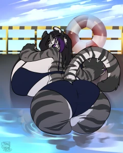 Rough Sketches Batch - Seaside Snack [Tiger, Post-Vore Ver.]
