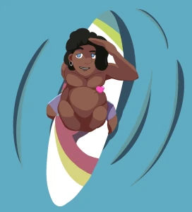 Just chilling in a surfboard