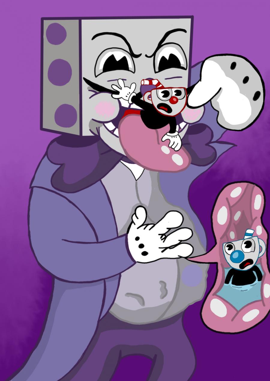 what king dice sees vs what ur wife sees, Cuphead