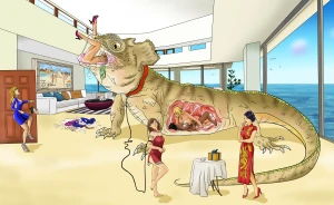 Ravenous Reptile's Fashionable Female Feast