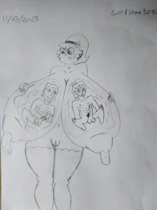 (sketch) Mrs.Katswell and the boys 1/2